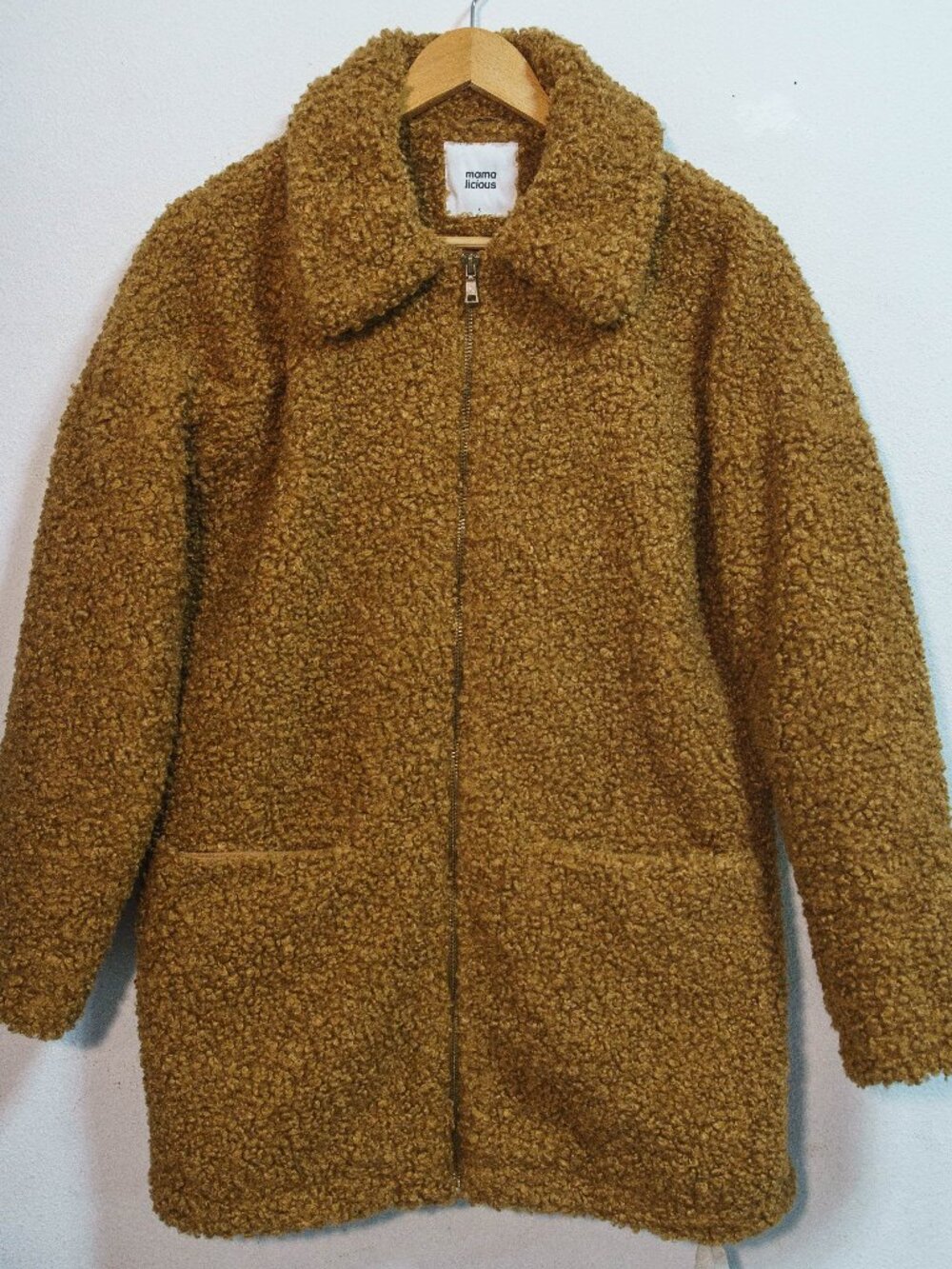 Mamalicious Women's Gold and Brown Coat
